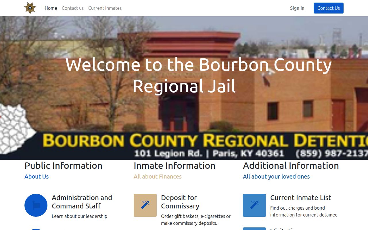 Nicholas County release records through the official Bourbon County Regional Jail site